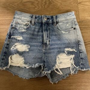Distressed Denim Shorts